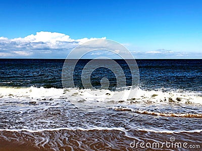 The Cape Cod National Seashore and Race Point Beach waves Stock Photo