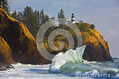 Cape Disappointment Lighthouse Stock Photo