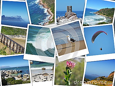 Cape of good hope - south africa collage Stock Photo