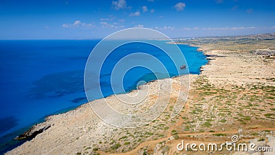 Cape Greco coastline view,cyprus Stock Photo