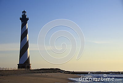 Cape Hatteras Lighthouse at Cape Hatteras National Seashore, NC Stock Photo