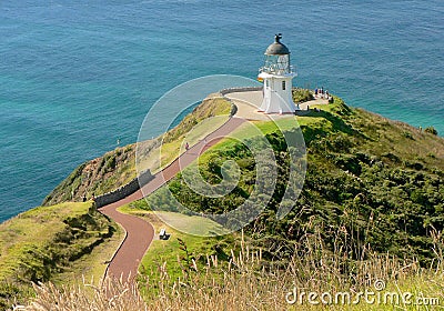 Cape Reinga lighthouse, North Island, New Zealand Stock Photo