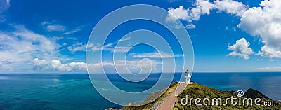 Cape Reinga offers the ultimate northern New Zealand experience Stock Photo