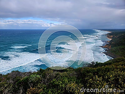 Cape Schanck hiking view (Mornington Peninsula National Park) Stock Photo