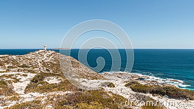 Cape Spencer Lighthouse at Innes National Park, SA Stock Photo