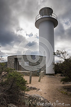 Cape Tourville Lighthouse, Tasmania, Australia Stock Photo