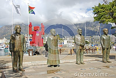 Cape Town city centre, Nobel Square Editorial Stock Photo