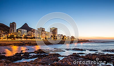 Cape Town at night,South Africa Stock Photo