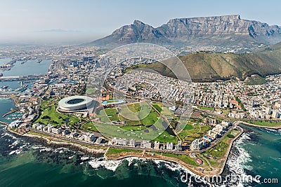 Cape Town, South Africa & x28;aerial view& x29; Stock Photo