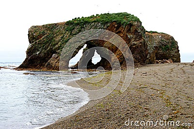 The Cape Velikan. The Island Sakhalin. Stock Photo