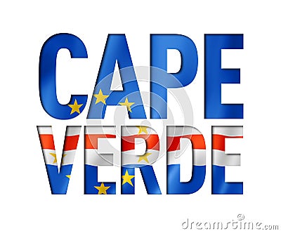 Cape Verde flag text font Stock Photo