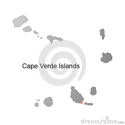 Cape verde islands vector map Vector Illustration
