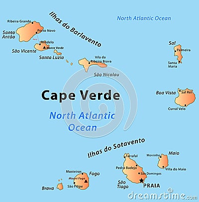 Cape Verde map Vector Illustration