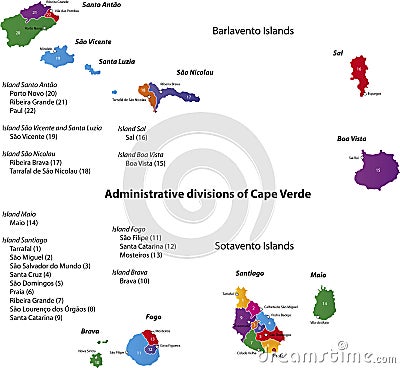 Cape Verde map Stock Photo