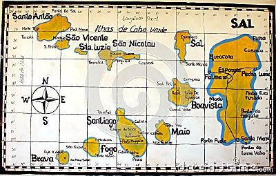 Cape Verde MAP Stock Photo