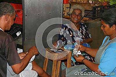 Cape Verde People playing cards Editorial Stock Photo