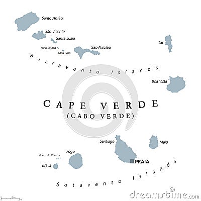 Cape Verde political map Vector Illustration