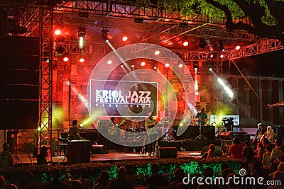 SANTROFI, Ghana. Kriol Jazz Festival Editorial Stock Photo