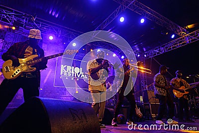 SANTROFI, Ghana. Kriol Jazz Festival Editorial Stock Photo