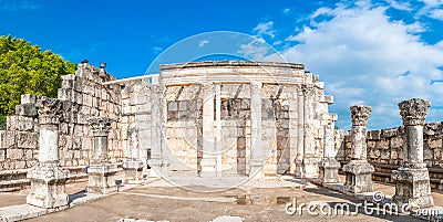 Capernaum synagogue Stock Photo