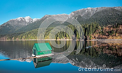 Capilano Reservoir Mountains Vancouver British Columbia Stock Photo