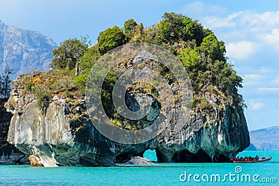 Capillas de Marmol island in Puerto Rio Tranquilo, Carretera Austral,, Chile Stock Photo