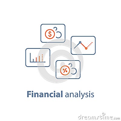 Capital growth, interest rate, income increase, long term investment, financial analysis, make money, fund raising Vector Illustration