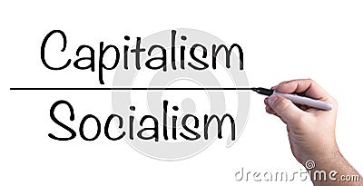 Capitalism Versus Socialism Stock Photo