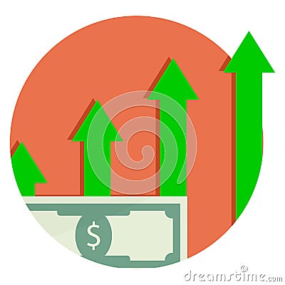 Capitalization is financial growth. Capital Icon Vector Illustration