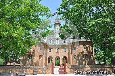 Capitol of British Colony, Williamsburg Editorial Stock Photo