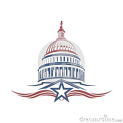 Capitol building icon Vector Illustration