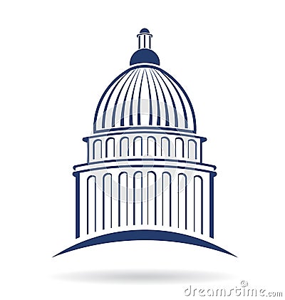 Capitol building Logo Vector Illustration