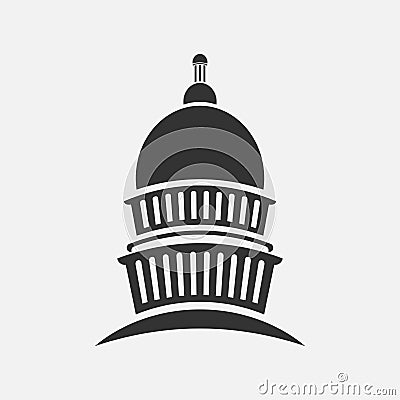 Capitol congress meeting building icon, illustrator Vector Illustration
