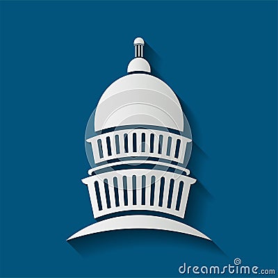 Capitol congress meeting building icon, illustrator Vector Illustration