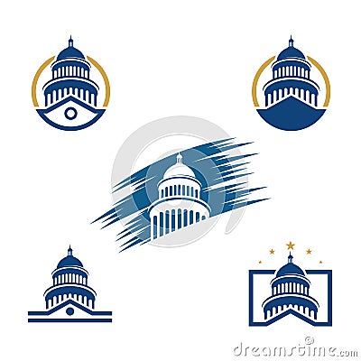 Capitol vector icon illustration Vector Illustration