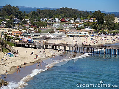 Capitola Beach in California Editorial Stock Photo