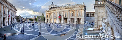 Capitoline Hill and Piazza del Campidoglio, Rome Editorial Stock Photo