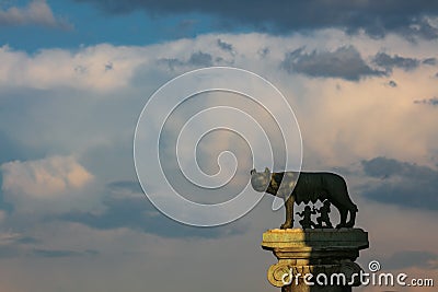 Capitoline Wolf in Rome, Lazio, Italy Stock Photo