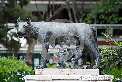 Capitoline wolf and twins Stock Photo