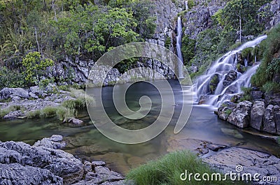 Capivara Waterfall in Chapada dos Veadeiros Stock Photo