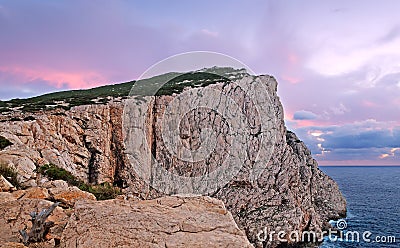 Capo Caccia cliff Stock Photo