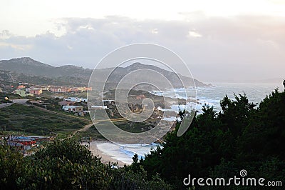 Capo Testa Sea Stock Photo