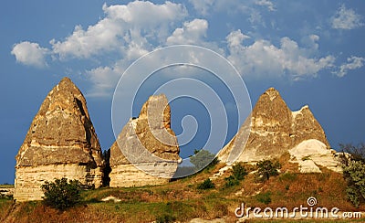 Cappadocia landscape with fairy chimneys Stock Photo