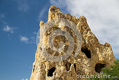 Cappadocia rocks and windows in the mountain Stock Photo