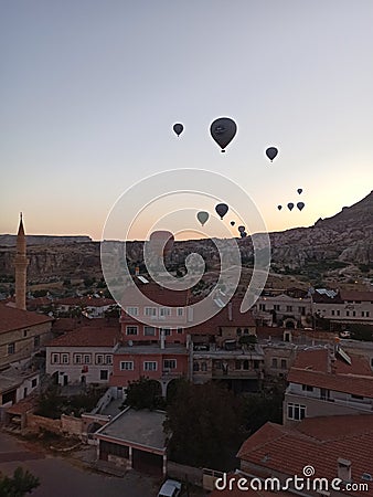 Cappadocia tourism balloon air city Editorial Stock Photo