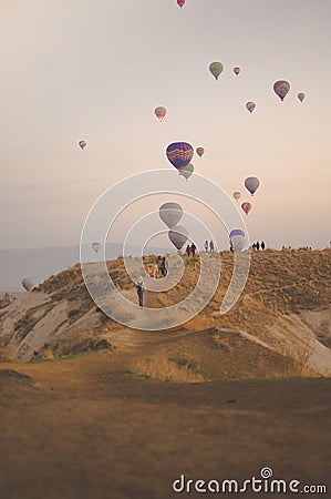 Cappadocia Turkey. Air ballon Editorial Stock Photo