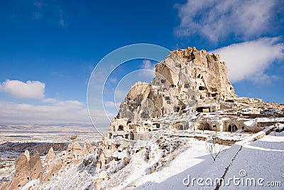 Cappadocia/ Uchisar Castle Stock Photo