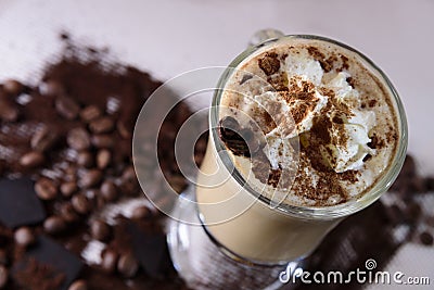 Cappuccino cinnamon Stock Photo