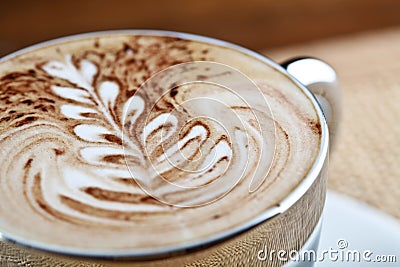 Cappuccino coffee cup Stock Photo