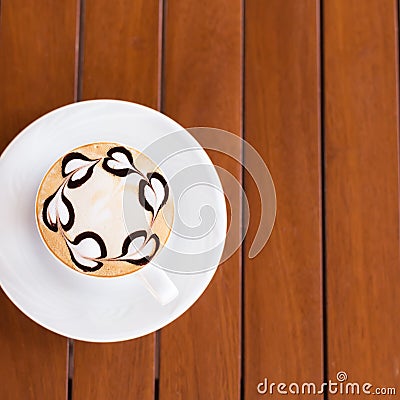 Cappuccino cup Stock Photo